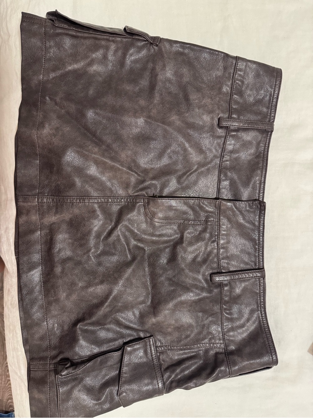 Brown princess Polly leather skirt